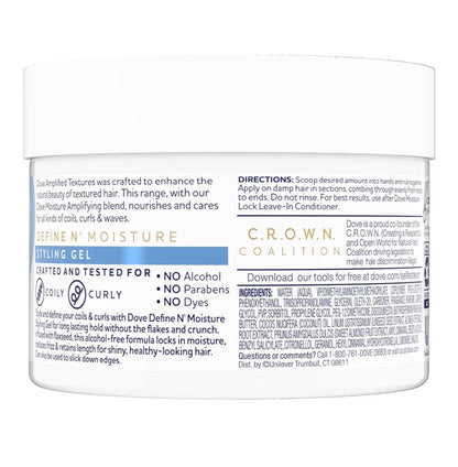 Dove Amplified Textures Define N' Moisture Styling Gel for Coils & Curls – 283g